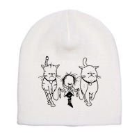 Theartofpants Cat Strut Short Acrylic Beanie