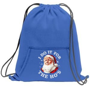 Trump Christmas Santa Claus I Do It For The Hos Cute Xmas Great Gift Sweatshirt Cinch Pack Bag