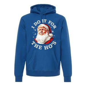 Trump Christmas Santa Claus I Do It For The Hos Cute Xmas Great Gift Premium Hoodie