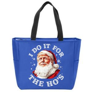 Trump Christmas Santa Claus I Do It For The Hos Cute Xmas Great Gift Zip Tote Bag