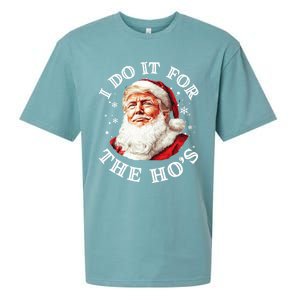 Trump Christmas Santa Claus I Do It For The Hos Cute Xmas Great Gift Sueded Cloud Jersey T-Shirt