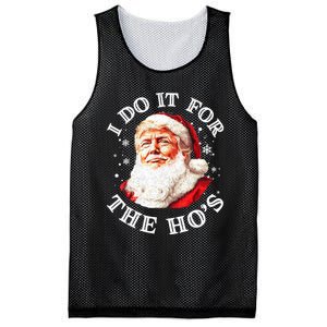 Trump Christmas Santa Claus I Do It For The Hos Cute Xmas Mesh Reversible Basketball Jersey Tank