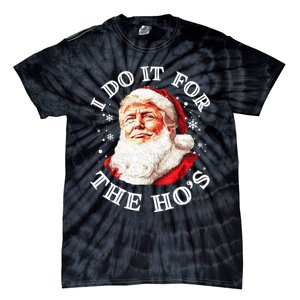 Trump Christmas Santa Claus I Do It For The Hos Cute Xmas Tie-Dye T-Shirt