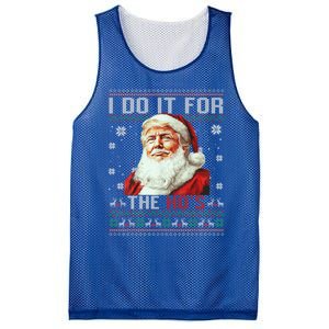 Trump Christmas Santa Claus I Do It For The Hos Ugly Gift Mesh Reversible Basketball Jersey Tank