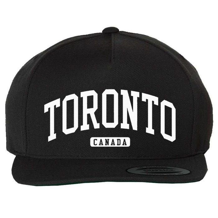 Toronto Canada Style Wool Snapback Cap