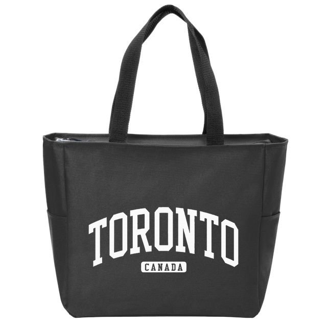 Toronto Canada Style Zip Tote Bag