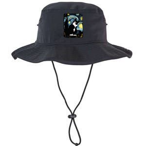 Tuxedo Cat Starry Night Van Gogh Cat Cat Art Cat Mom Dad Legacy Cool Fit Booney Bucket Hat