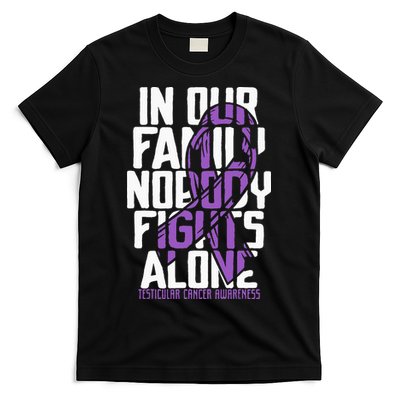 Testicular Cancer Support Family Testicular Cancer Awareness T-Shirt
