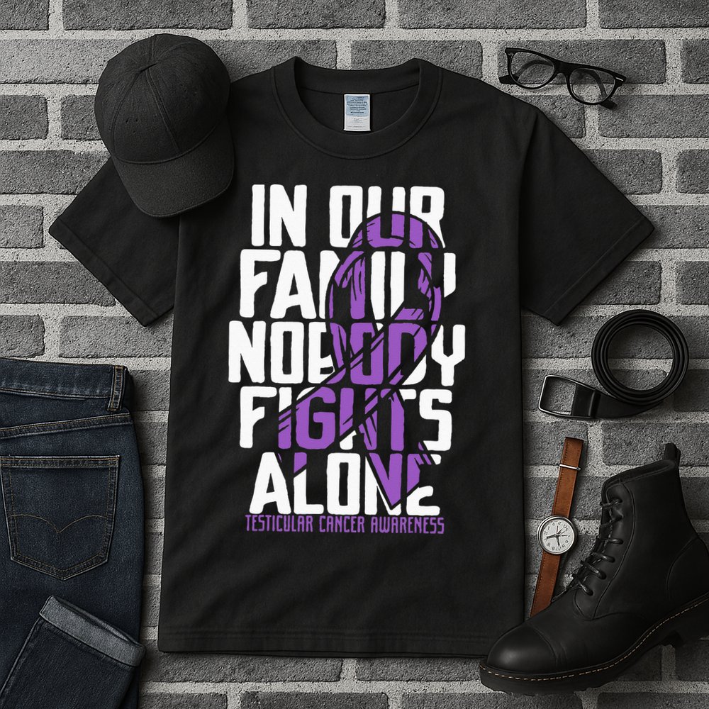 Testicular Cancer Support Family Testicular Cancer Awareness Tall T-Shirt