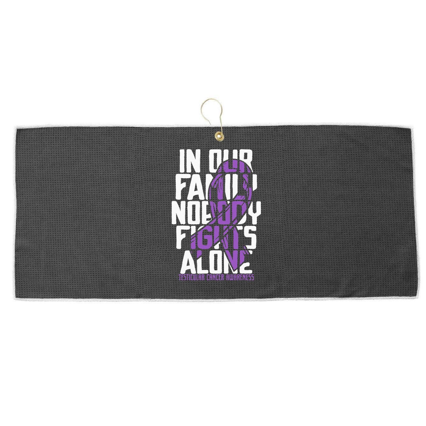 Testicular Cancer Support Family Testicular Cancer Awareness Large Microfiber Waffle Golf Towel