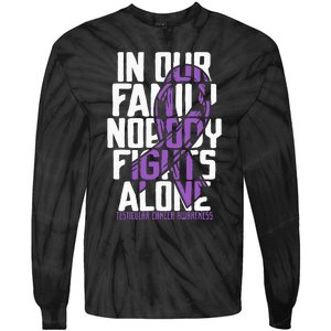 Testicular Cancer Support Family Testicular Cancer Awareness Tie-Dye Long Sleeve Shirt