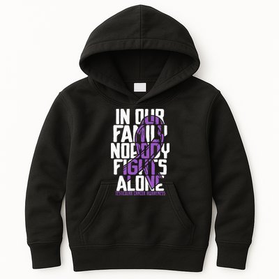 Testicular Cancer Support Family Testicular Cancer Awareness Kids Hoodie