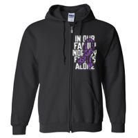 Testicular Cancer Support Family Testicular Cancer Awareness Full Zip Hoodie