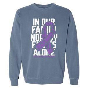 Testicular Cancer Support Family Testicular Cancer Awareness Garment-Dyed Sweatshirt