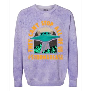 They CanT Stop All Of Us! Storm Area 51 Cool Gift Colorblast Crewneck Sweatshirt