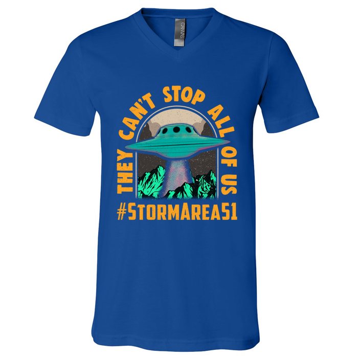 They CanT Stop All Of Us! Storm Area 51 Cool Gift V-Neck T-Shirt