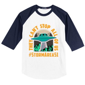 They CanT Stop All Of Us! Storm Area 51 Cool Gift Baseball Sleeve Shirt