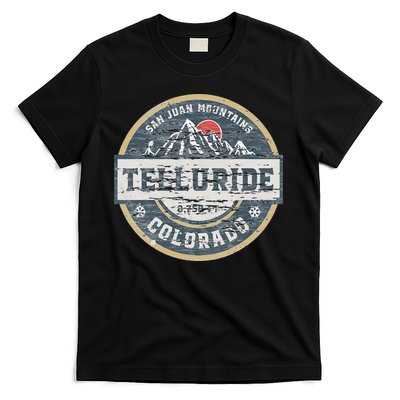 Telluride Colorado San Juan Rocky Mountains Skiing T-Shirt