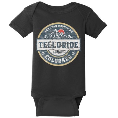 Telluride Colorado San Juan Rocky Mountains Skiing Baby Bodysuit