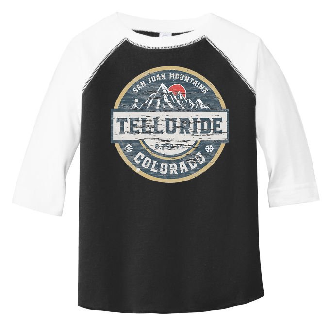Telluride Colorado San Juan Rocky Mountains Skiing Toddler Fine Jersey T-Shirt