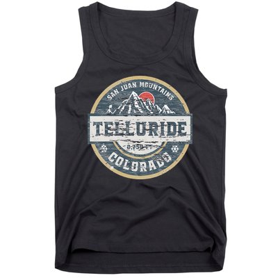 Telluride Colorado San Juan Rocky Mountains Skiing Tank Top