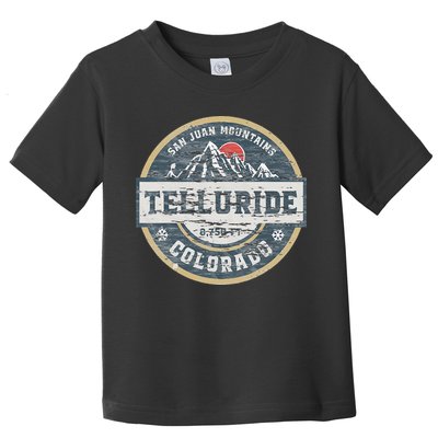 Telluride Colorado San Juan Rocky Mountains Skiing Toddler T-Shirt