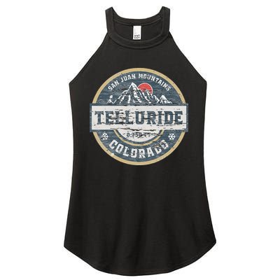 Telluride Colorado San Juan Rocky Mountains Skiing Women's Perfect Tri Rocker Tank