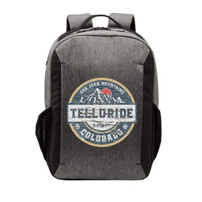 Telluride Colorado San Juan Rocky Mountains Skiing Vector Backpack