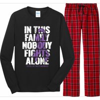 Testicular Cancer Support Family Testicular Cancer Awareness Long Sleeve Pajama Set