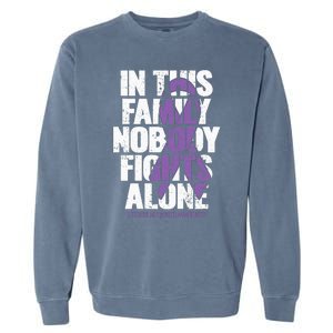 Testicular Cancer Support Family Testicular Cancer Awareness Garment-Dyed Sweatshirt