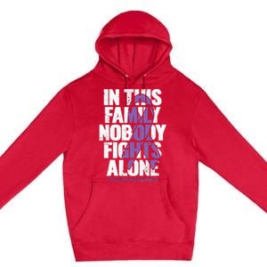 Testicular Cancer Support Family Testicular Cancer Awareness Premium Pullover Hoodie