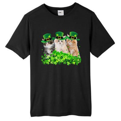 Three Cat St Patricks Day Kitty Kitten Lover Irish Tall Fusion ChromaSoft Performance T-Shirt