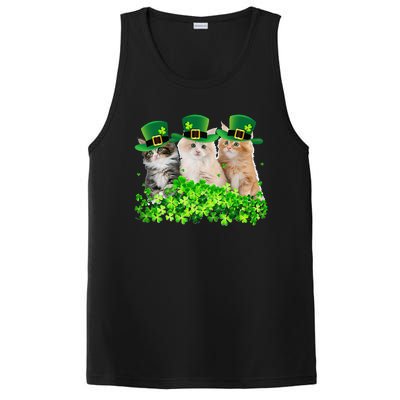 Three Cat St Patricks Day Kitty Kitten Lover Irish PosiCharge Competitor Tank