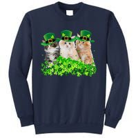 Three Cat St Patricks Day Kitty Kitten Lover Irish Sweatshirt