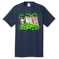 Three Cat St Patricks Day Kitty Kitten Lover Irish Tall T-Shirt