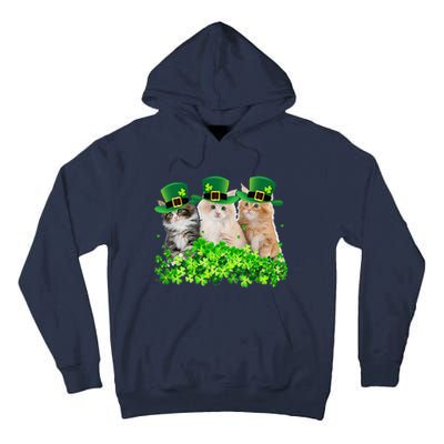 Three Cat St Patricks Day Kitty Kitten Lover Irish Tall Hoodie