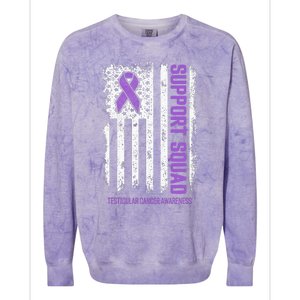 Testicular Cancer Support Squad Testicular Cancer Awareness Colorblast Crewneck Sweatshirt