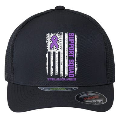 Testicular Cancer Support Squad Testicular Cancer Awareness Flexfit Unipanel Trucker Cap
