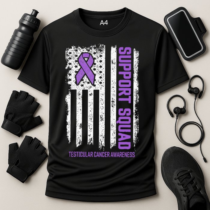 Testicular Cancer Support Squad Testicular Cancer Awareness Cooling Performance Crew T-Shirt