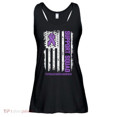 Testicular Cancer Support Squad Testicular Cancer Awareness Ladies Essential Flowy Tank