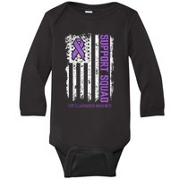 Testicular Cancer Support Squad Testicular Cancer Awareness Baby Long Sleeve Bodysuit