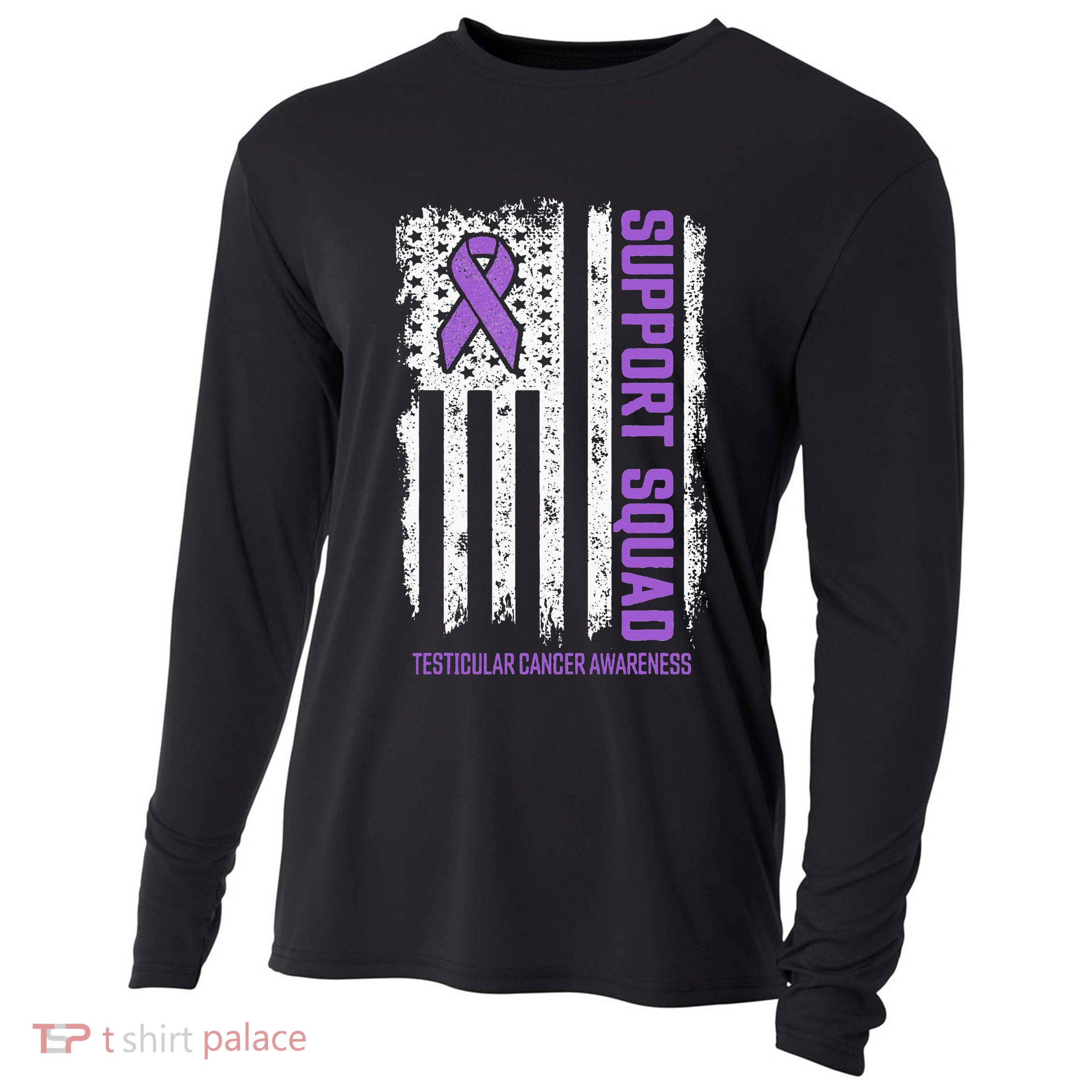 Testicular Cancer Support Squad Testicular Cancer Awareness Cooling Performance Long Sleeve Crew