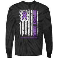 Testicular Cancer Support Squad Testicular Cancer Awareness Tie-Dye Long Sleeve Shirt