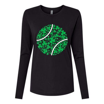 Tennis Coach St Patricks Day Tennis Player Gift Womens Cotton Relaxed Long Sleeve T-Shirt