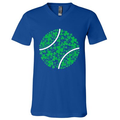 Tennis Coach St Patricks Day Tennis Player Gift V-Neck T-Shirt