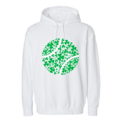 Tennis Coach St Patricks Day Tennis Player Gift Garment-Dyed Fleece Hoodie