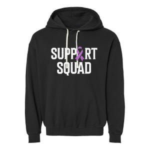 Testicular Cancer Support Squad Testicular Cancer Awareness Garment-Dyed Fleece Hoodie