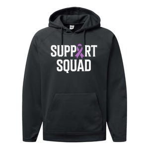 Testicular Cancer Support Squad Testicular Cancer Awareness Performance Fleece Hoodie