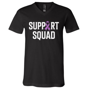 Testicular Cancer Support Squad Testicular Cancer Awareness V-Neck T-Shirt