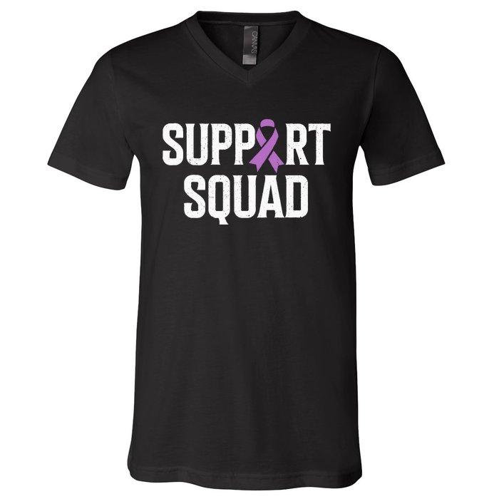 Testicular Cancer Support Squad Testicular Cancer Awareness V-Neck T-Shirt